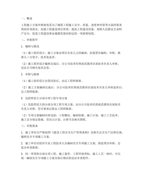 工程施工方案审批制度