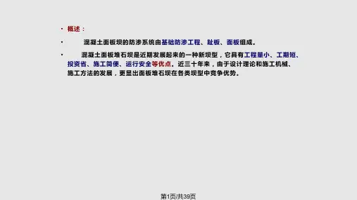 面板堆石坝施工解析PPT课件