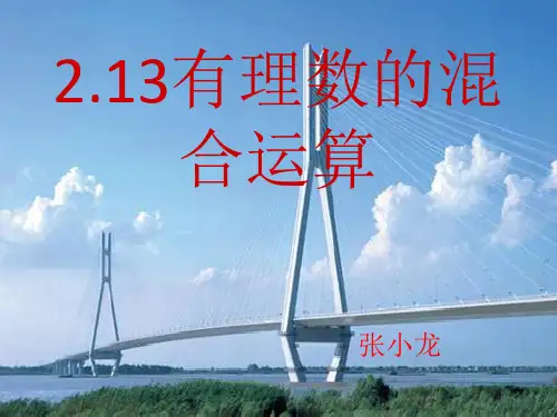 华师大版七年级上册(新)2.13有理数混合运算