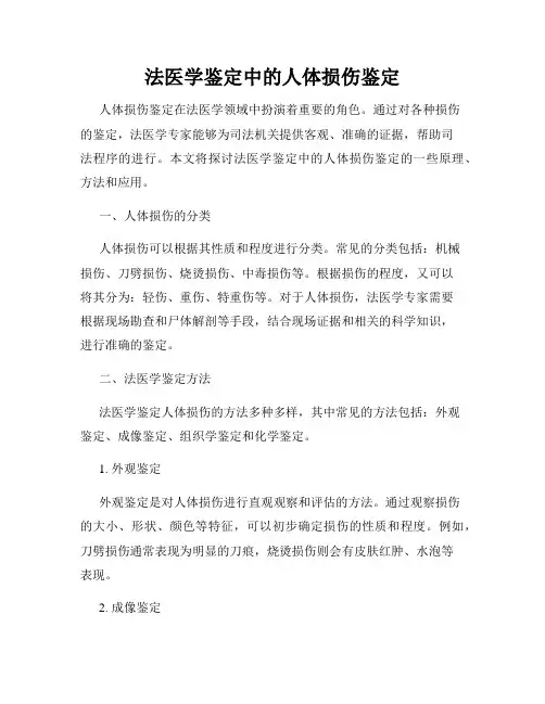 法医学鉴定中的人体损伤鉴定