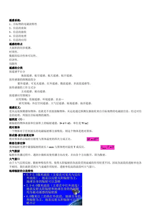 遥感重点整理