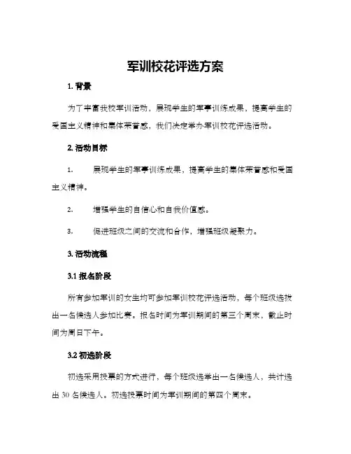 军训校花评选方案