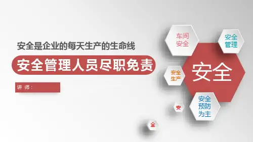 安全管理人员尽职免责培训PPT
