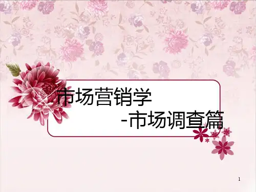 市场营销学市场调查PPT课件
