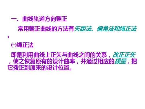 曲线养护作业讲解