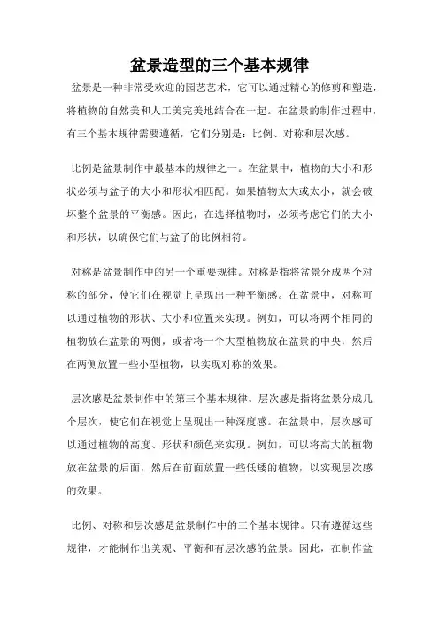 盆景造型的三个基本规律