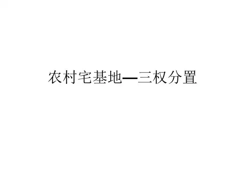 农村宅基地三权分置ppt课件