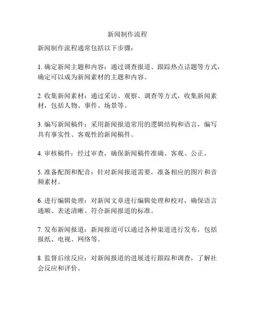 新闻制作流程