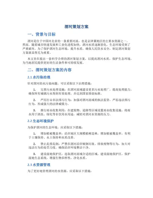 渭河策划方案