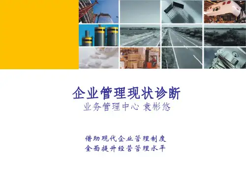 经营管理现状诊断报告(简版)