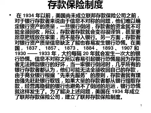 存款保险制度PPT课件