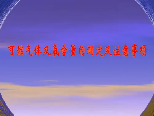 可燃气体及氧含量测定
