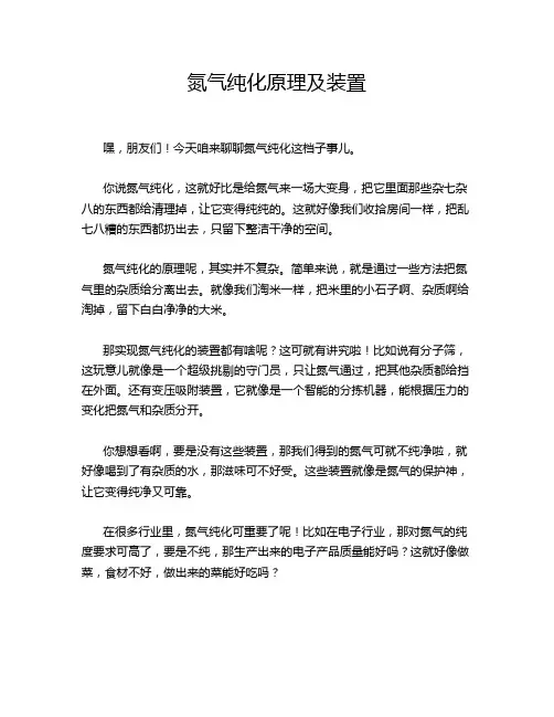 氮气纯化原理及装置