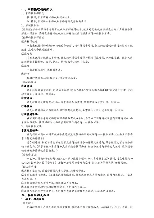 中药提取知识
