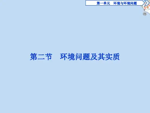 2019_2020学年高中地理第一单元环境与环境问题第二节环境问题及其实质课件鲁教版选修6