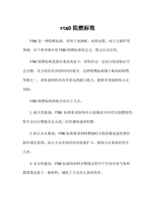 vtm0阻燃标准