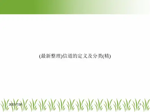 (最新整理)信道的定义及分类(精)