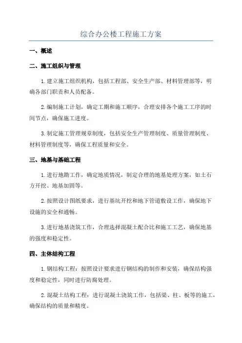 综合办公楼工程施工方案