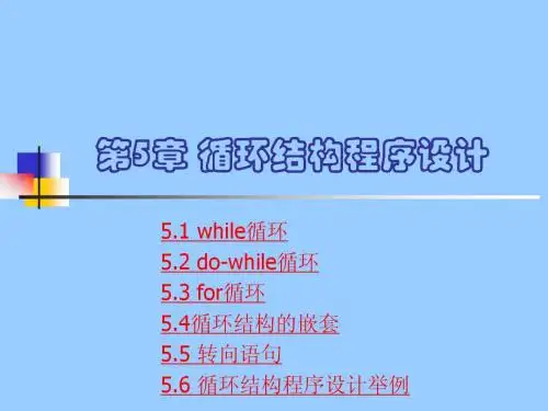 C语言电子教案第5章 循环结构程序设计