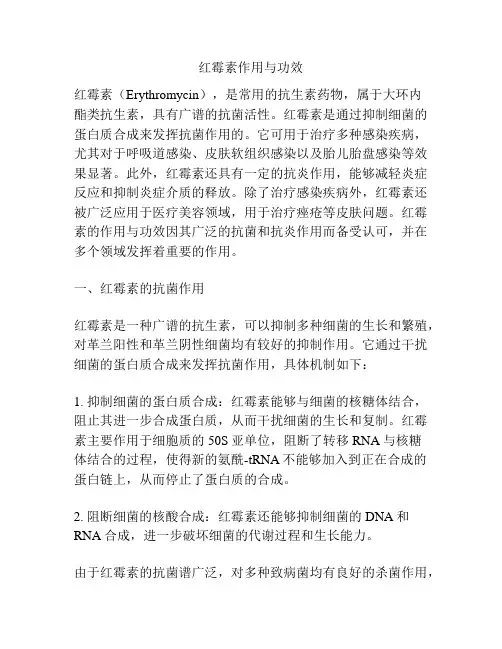 红霉素作用与功效