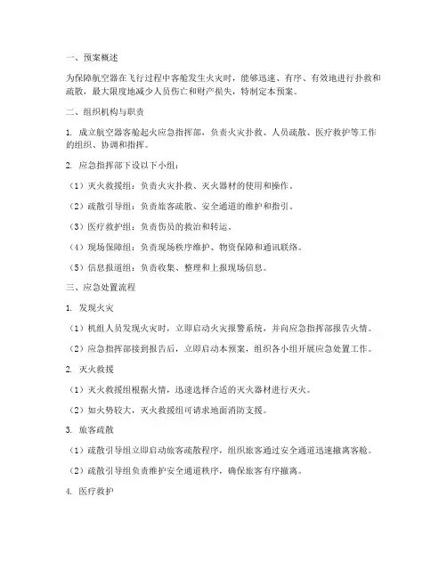 航空器客舱起火消防处置预案