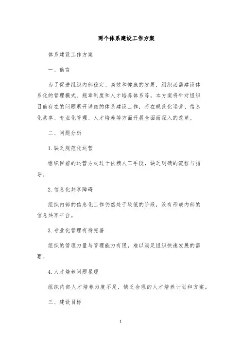 两个体系建设工作方案