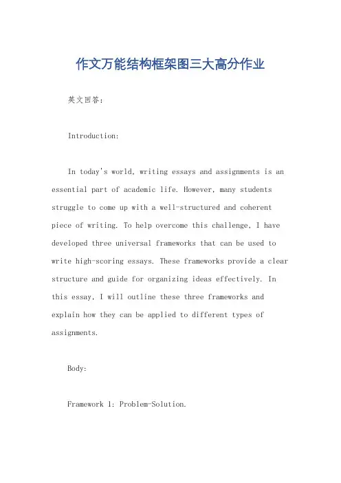 作文万能结构框架图三大高分作业
