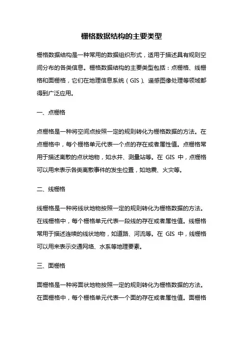 栅格数据结构的主要类型