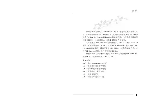 七彩虹 C.M9PLD Ver2. 0 主板 中文说明书