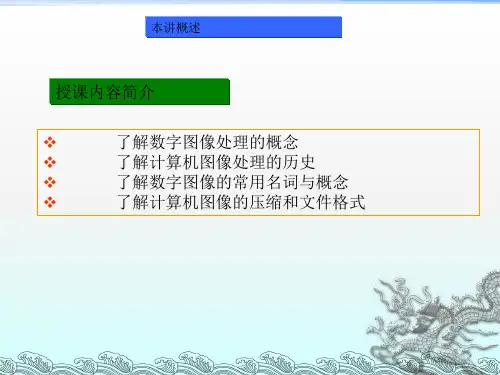 《数字图像处理应用》PPT课件