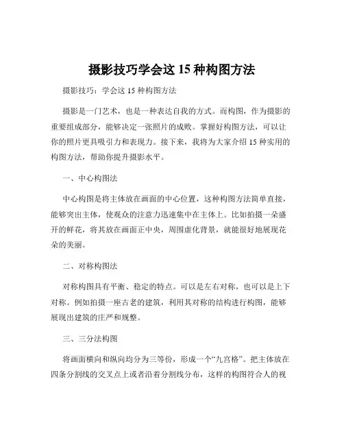摄影技巧学会这15种构图方法