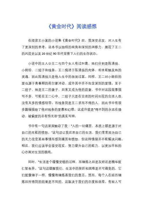 《黄金时代》阅读感想