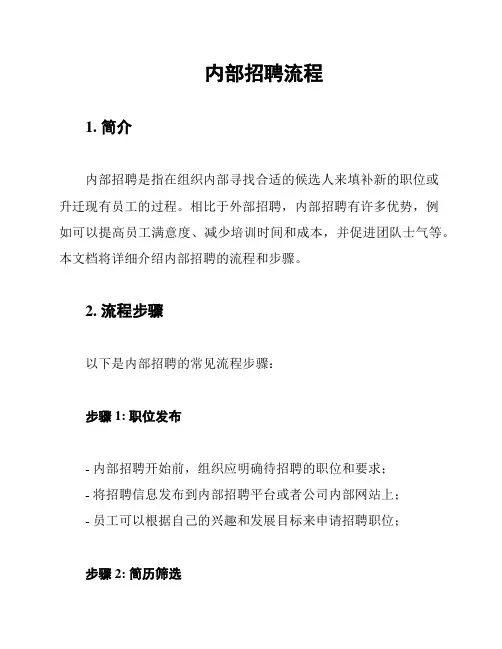 内部招聘流程