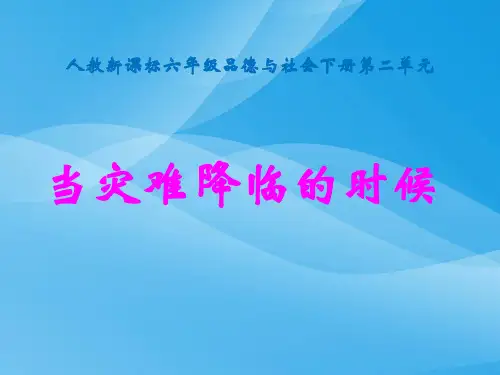 当灾害降临的时候优质课件PPT