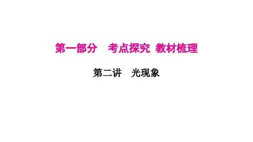 中考物理一轮复习：第二讲光现象