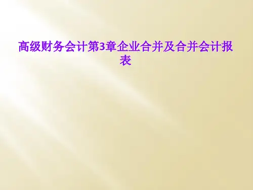 高级财务会计第3章企业合并及合并会计报表