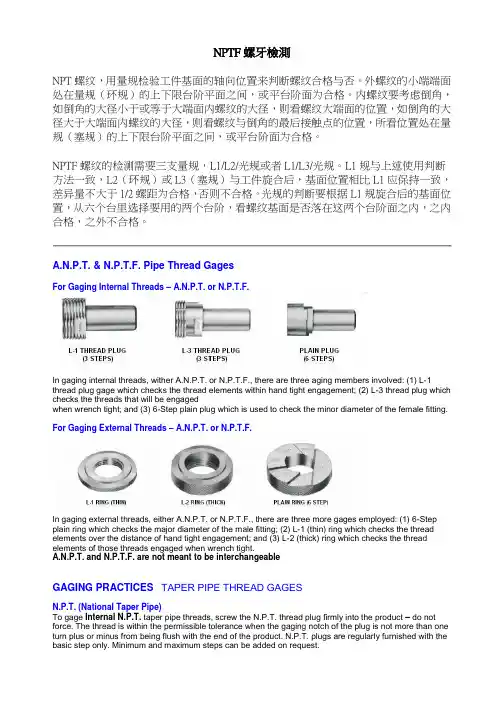 NPTF螺牙检测