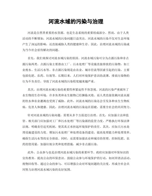 河流水域的污染与治理