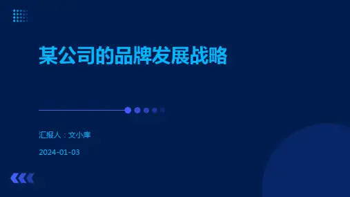 某公司的品牌发展战略