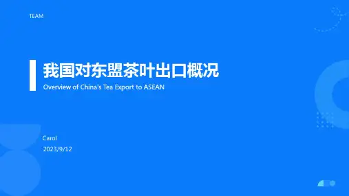 2023年我国对东盟茶叶出口概况(15月)报告