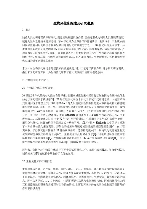 生物流化床工艺概述及其研究进展