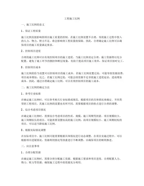 工程施工比例
