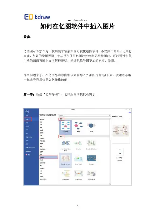 如何在亿图软件中插入图片