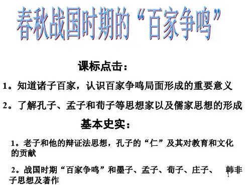 春秋战国_诸子百家PPT幻灯片
