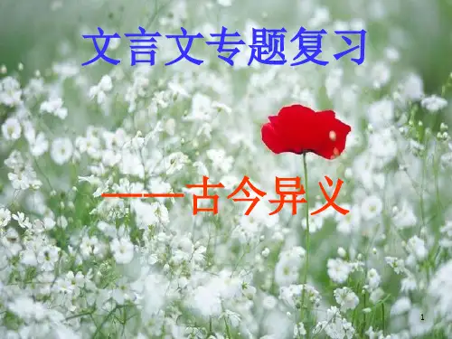 高考文言文专题复习——古今异义课件PPT