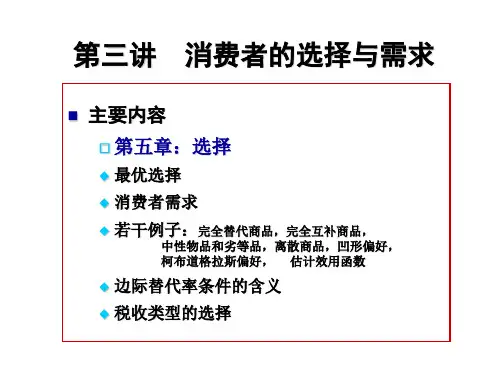 中级微观经济学第三讲