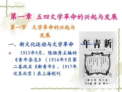 现代文学第一章_五四文学革命的兴起与发展
