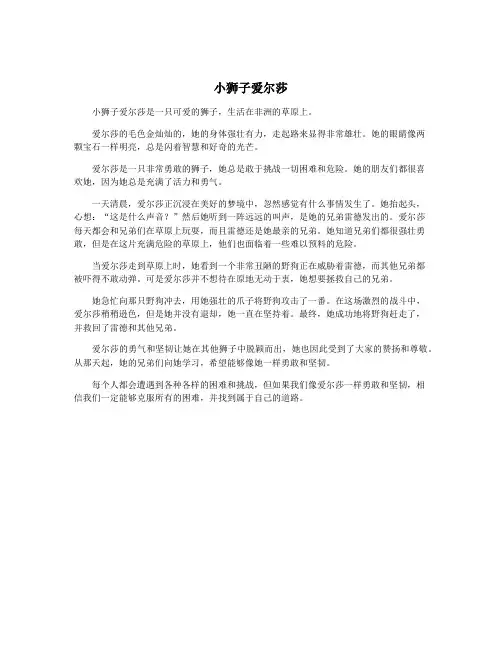 小狮子爱尔莎