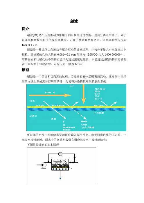 超滤纳滤总结