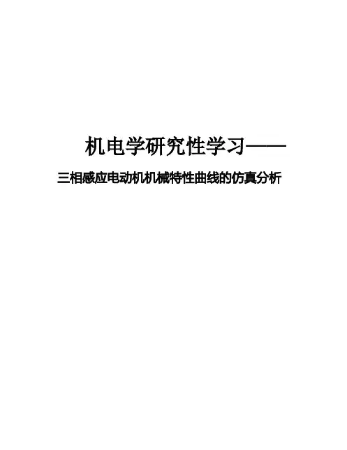 电机学 研究学习报告